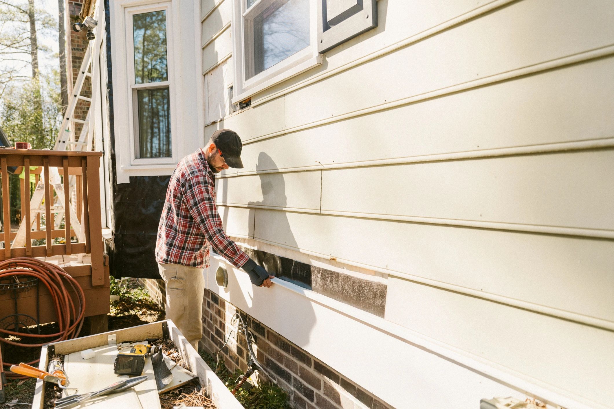 Home exterior representing residential HVAC replacement service