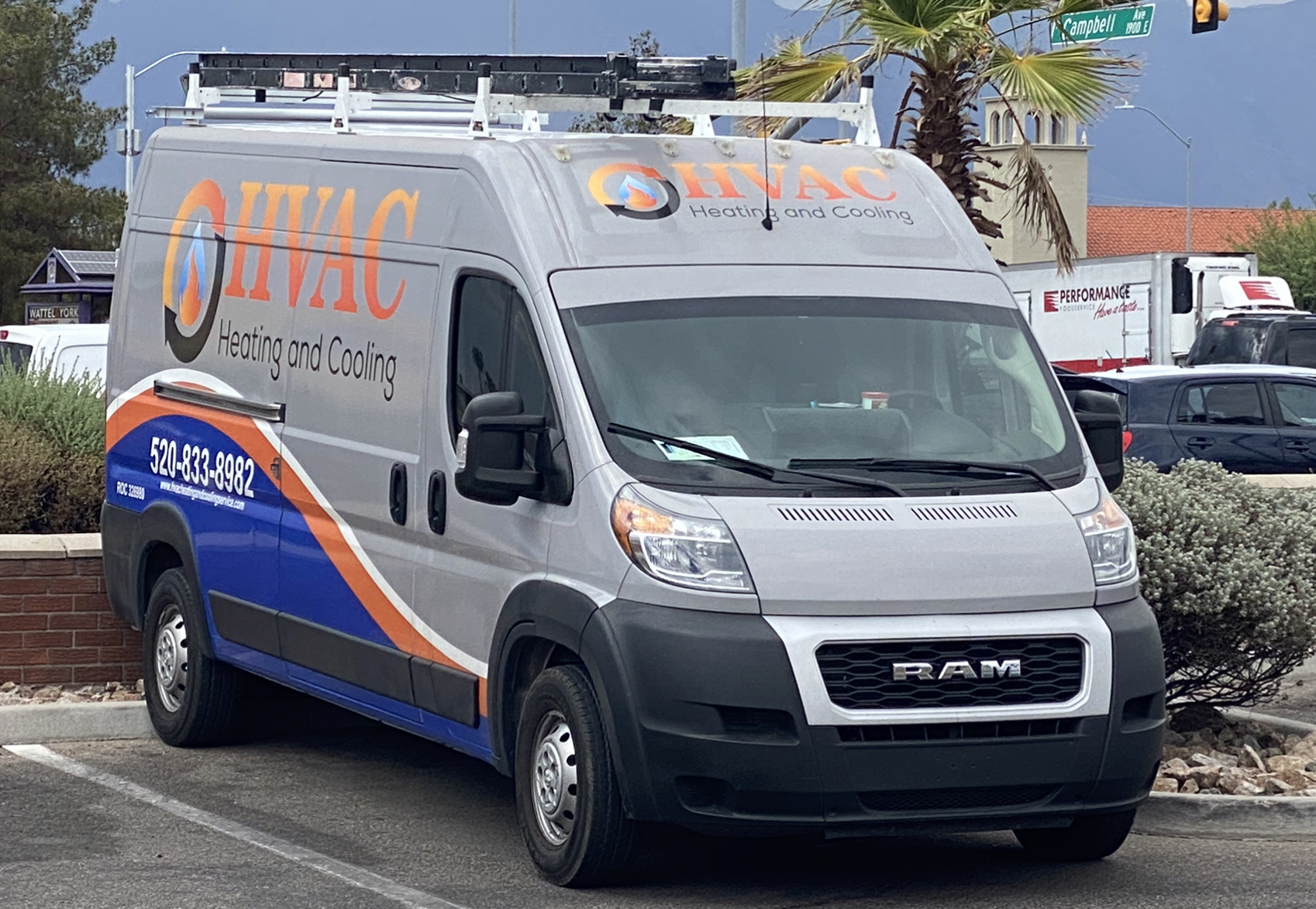 HVAC work van for owner-operated Tucson HVAC service
